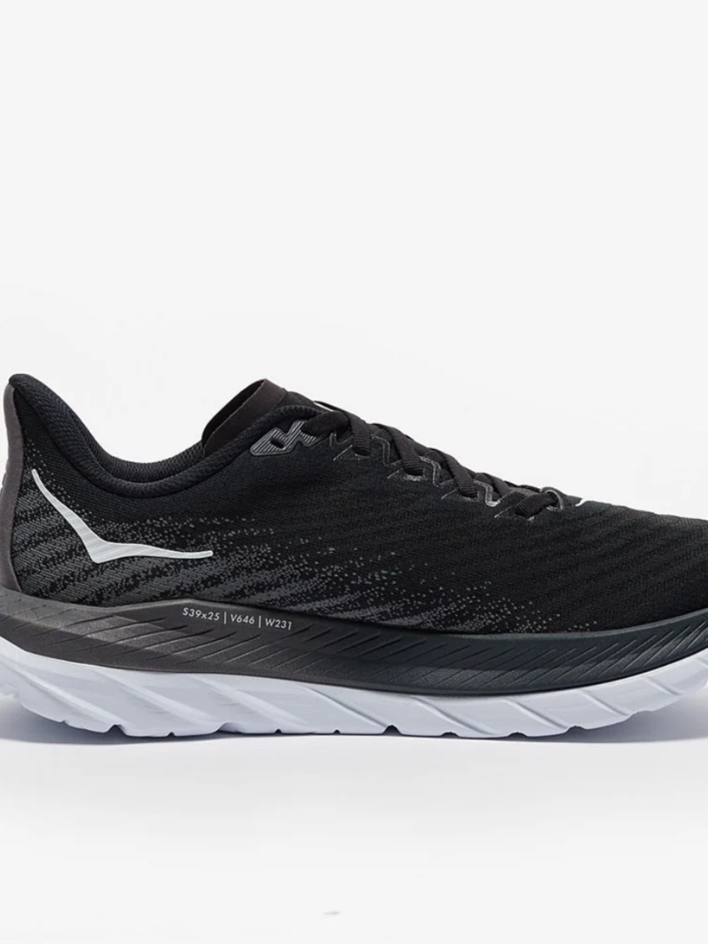 New HOKA Mach 5 Women's Running Shoes Black/White/Gray B Width Size 9.5